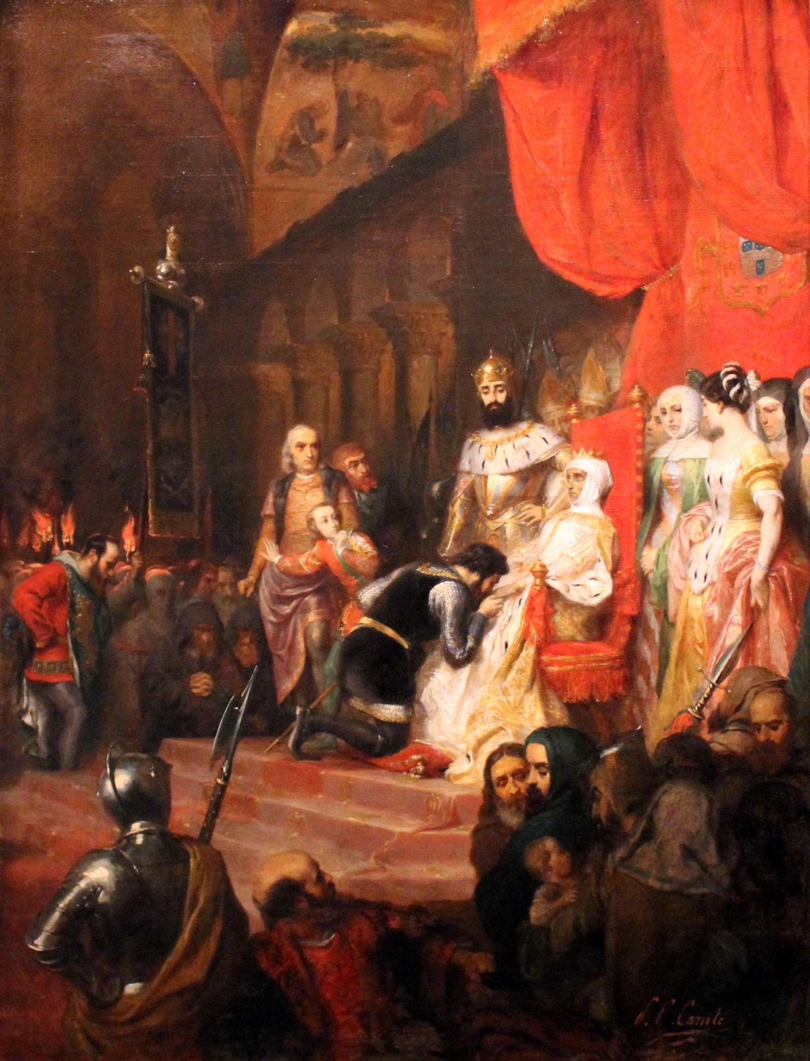 Посмертные почести Инеш де Каштру. Пьер-Шарль Конт, 1849.