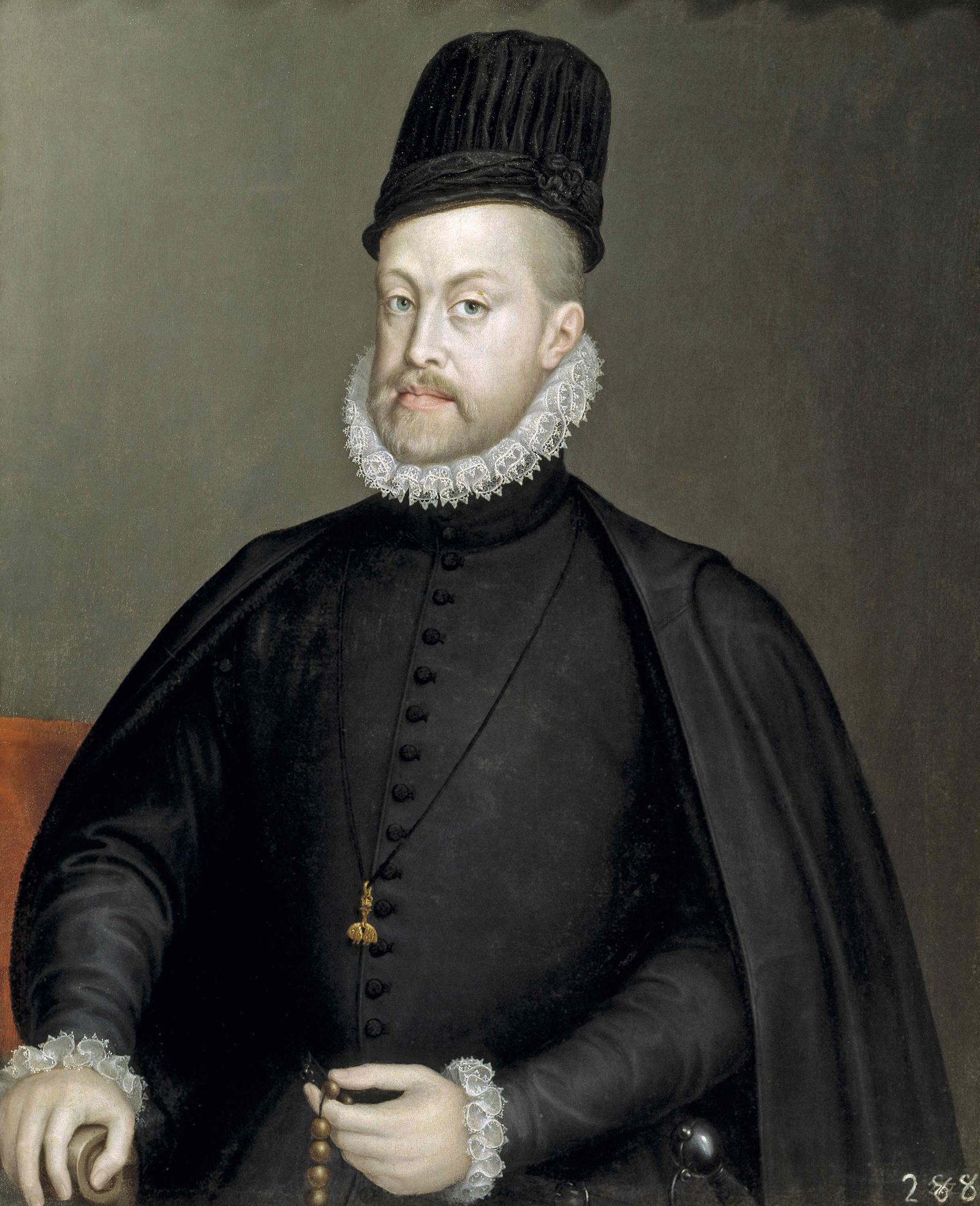 Филипп II. Портрет 1573 года.