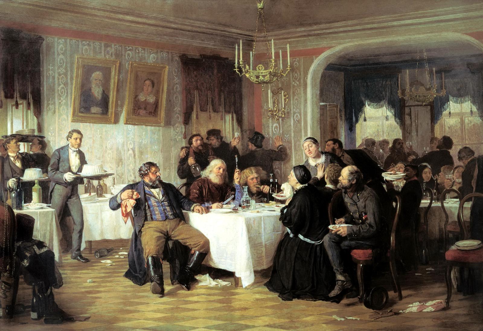Купеческие поминки. Фирс Журавлёв, 1876 год.