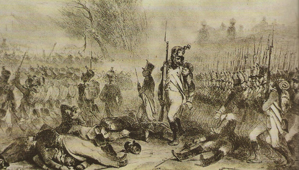 Французская пехота в битве при Бородине.