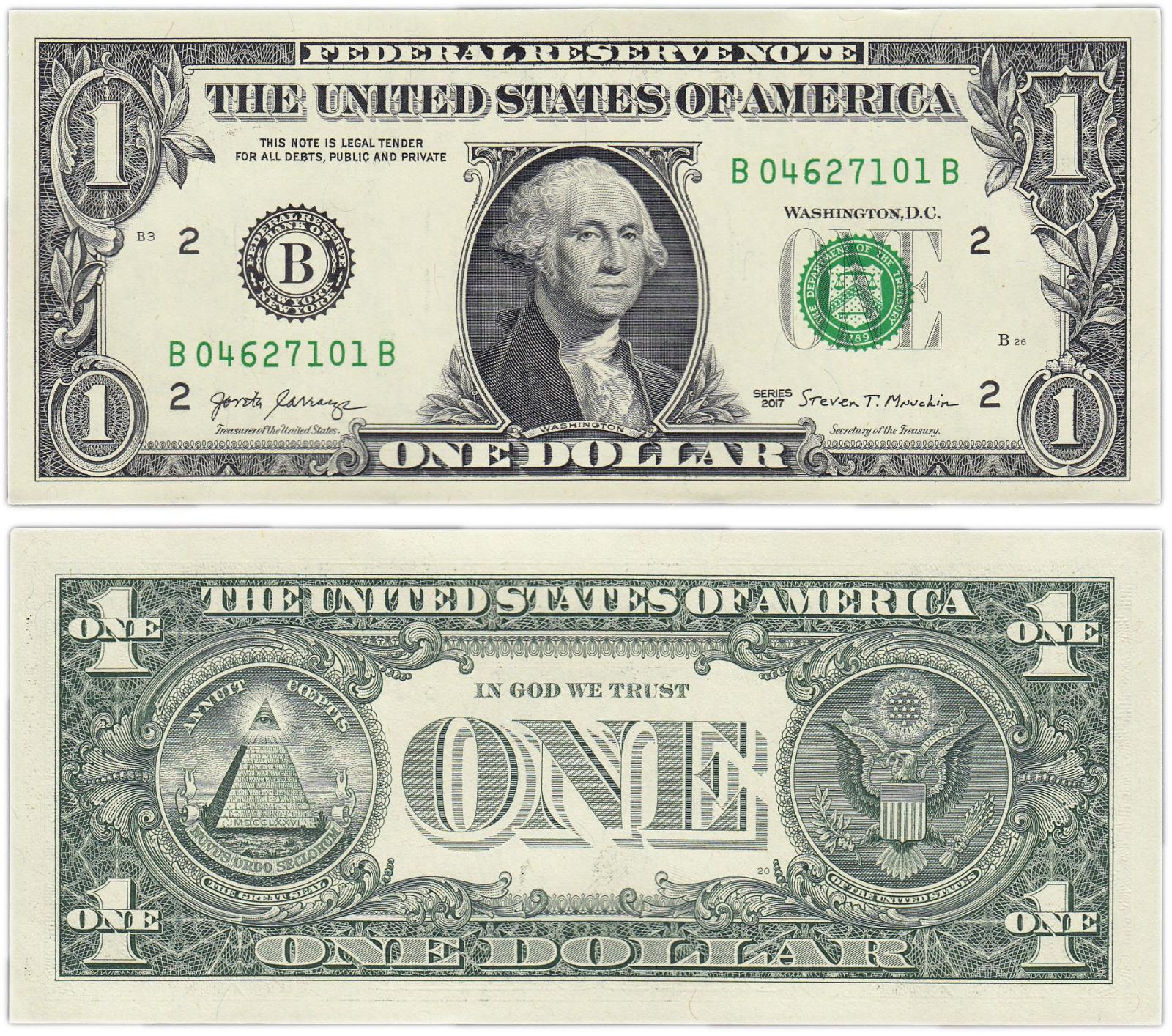 Современный доллар США.