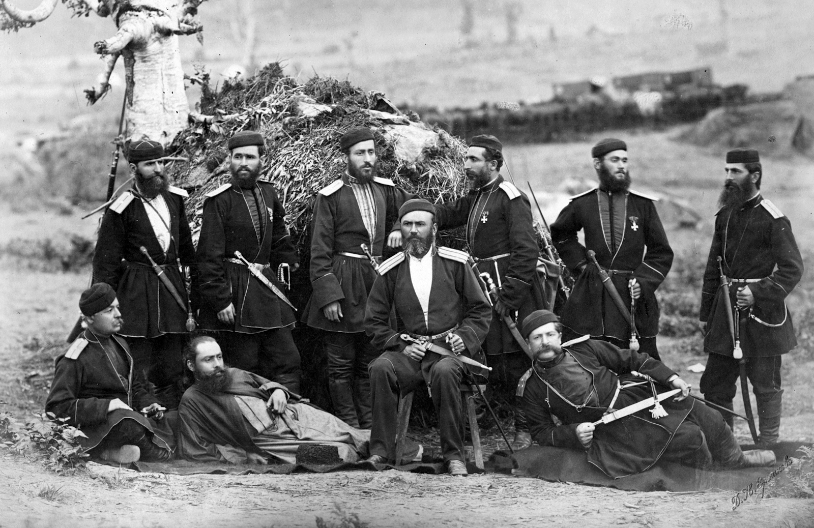 Грузинские ополченцы во время Русско-Турецкой войны в 1877−78 годах.