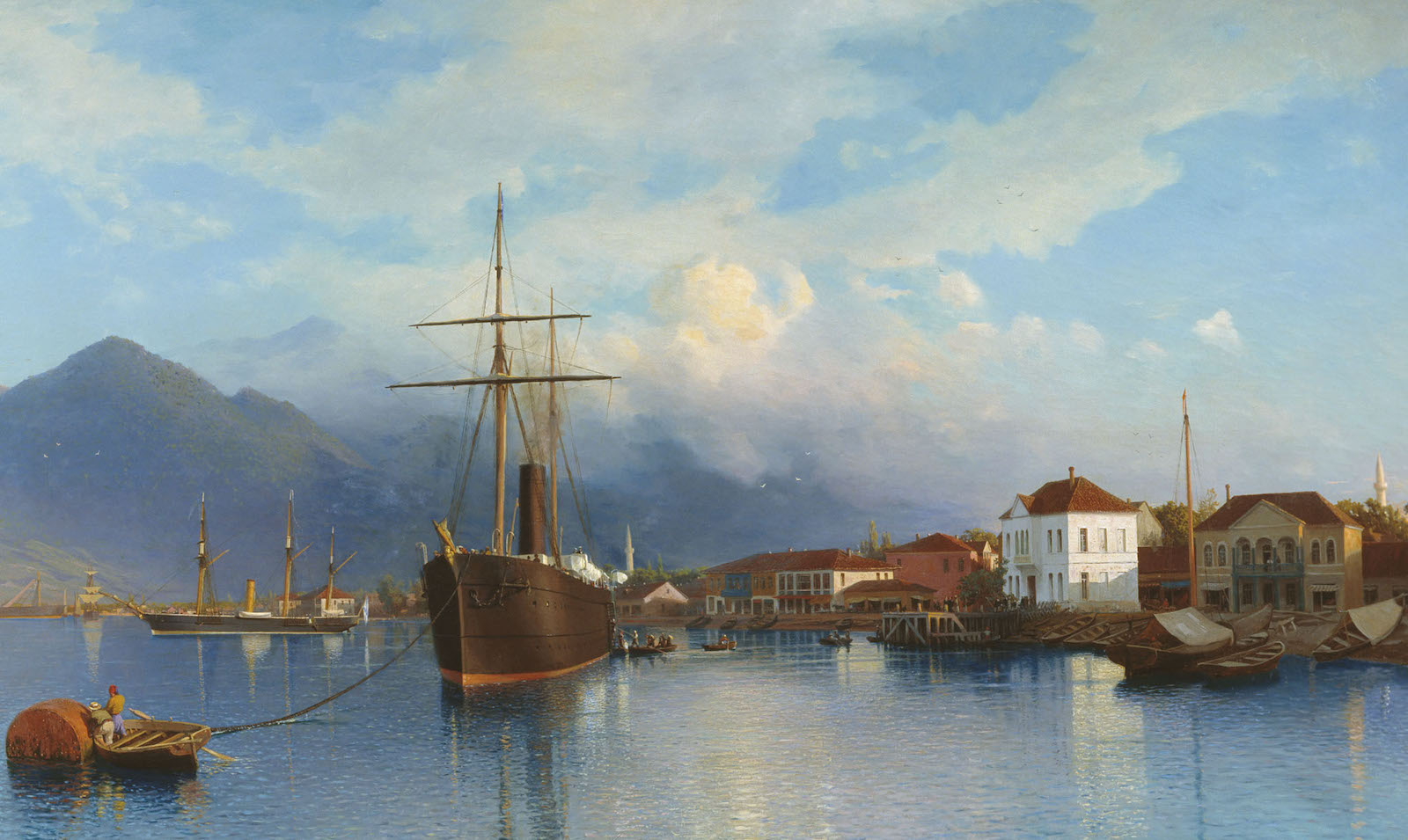 Порт Батуми, Лев Лагорио, картина 1881 года.