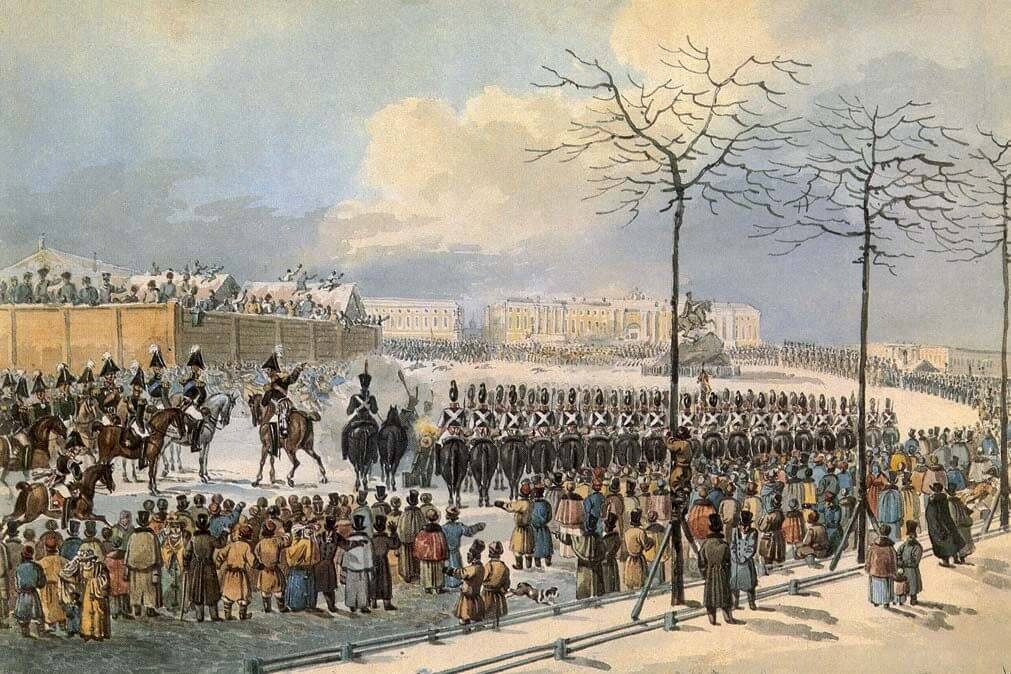 Восстание на Сенатскои площади 14 декабря 1825 года. Картина К. И. Кольмана..jpeg