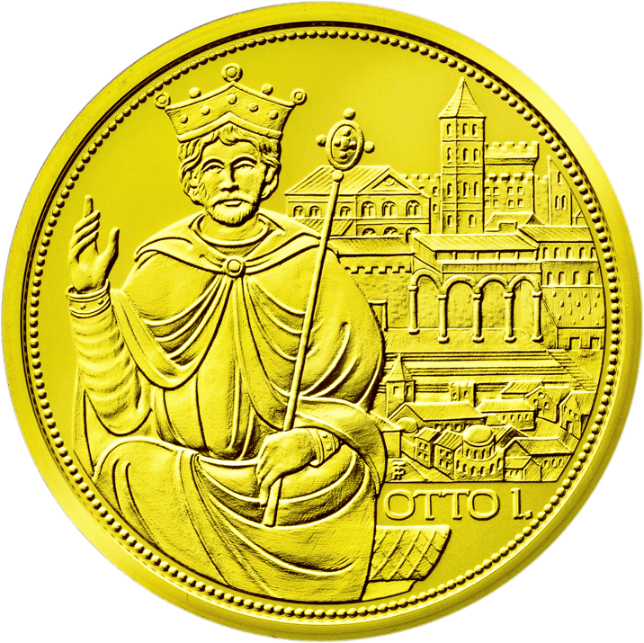 Оттон I на австрийской монете в 100 евро.png