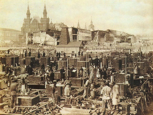 13 1890 г. Строительство новых Торговых рядов на Краснои площади.jpg