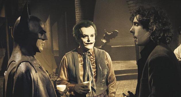 Майкл Китон, Джек Николсон и Тим Бертон на съемках фильма «Бэтмен», 1989 год.jpg