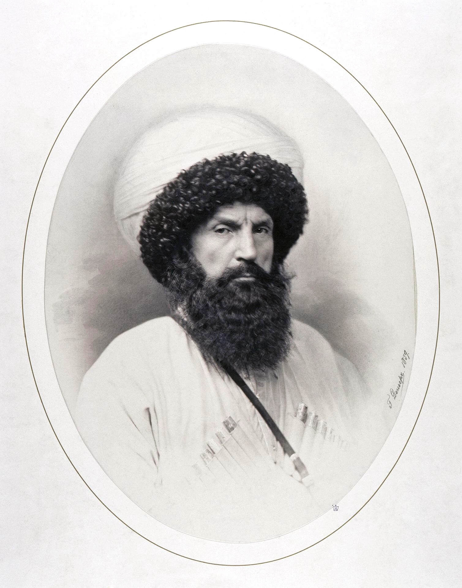 Портрет имама Шамиля. Фото Андрея Деньера, 1859 год.