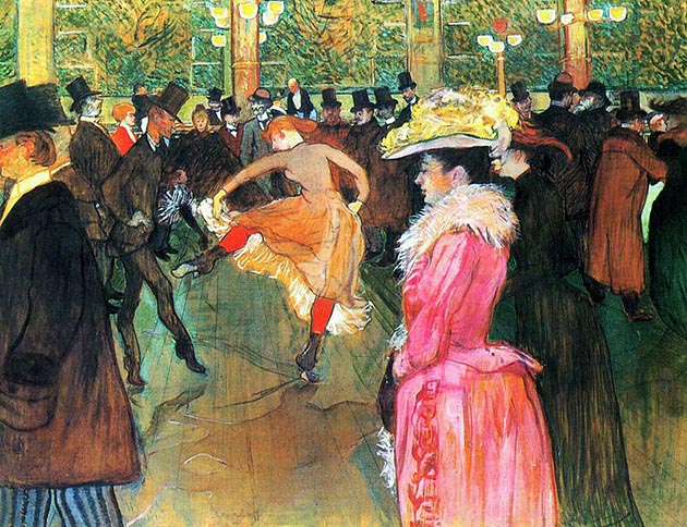Танец в «Мулен Руж». Анри де Тулуз-Лотрек, 1889 год.jpg