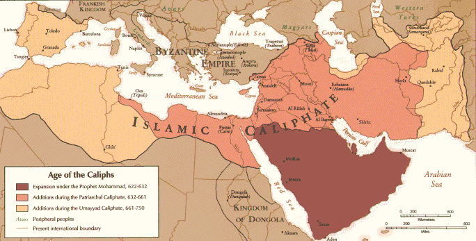 Карта халифата.
