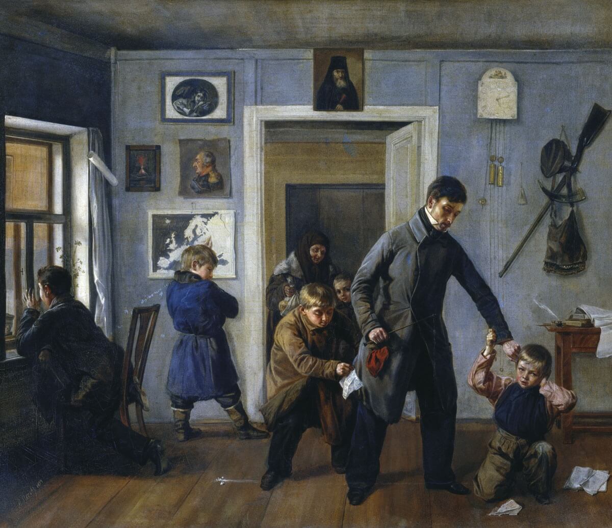 А. Попов «Школьный учитель», 1854.