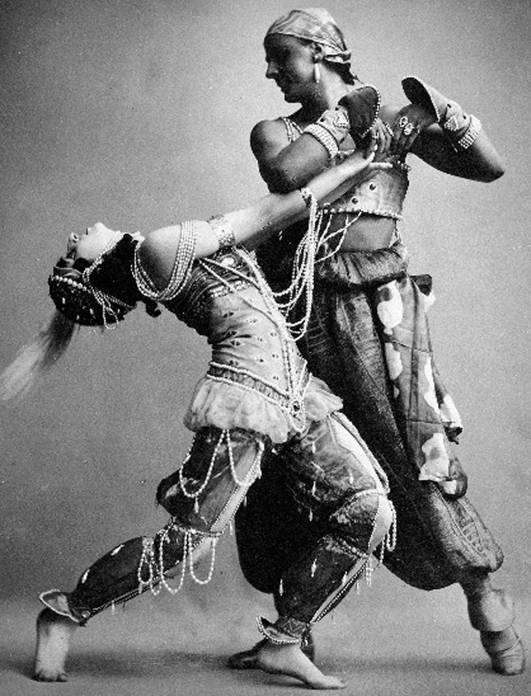 Ида Рубинштейн и Вацлав Нижинский в&nbsp;костюмах к&nbsp;«Шехерезаде», 1910.