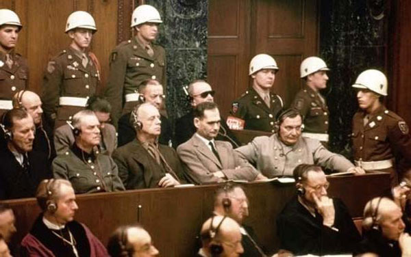 Подсудимые на Нюрнбергском процессе.