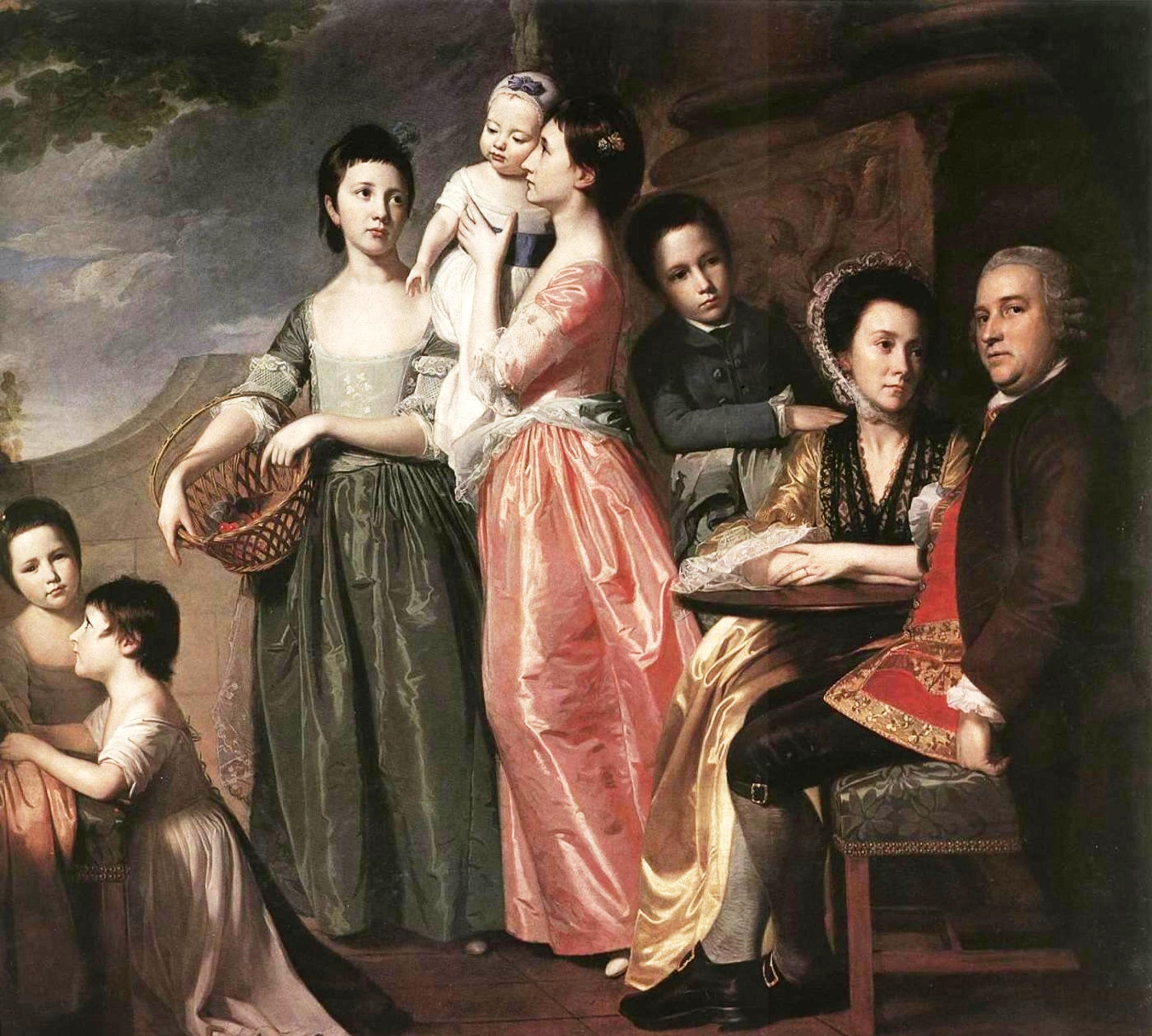 Джордж Ромни. Портрет семьи мистера Джаррета Ли 1768...jpg