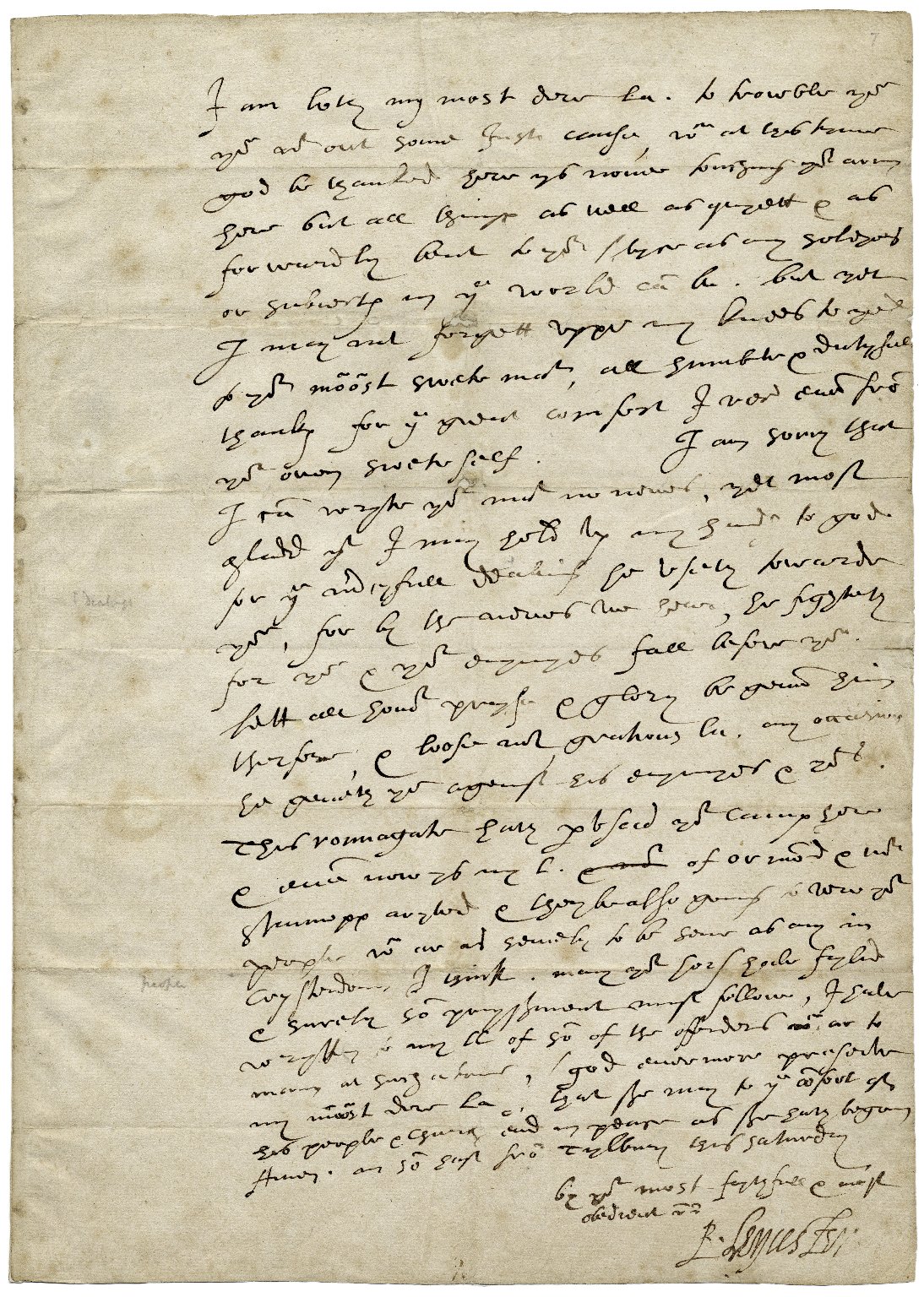 Одно из последних писем Роберта Дадли Елизавете, 3 августа 1588 года. Источник: en.wikipedia.org
