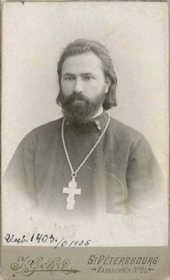 Г. А. Гапон&nbsp;— священник. Петербург. 1903−1904 годы. <br>