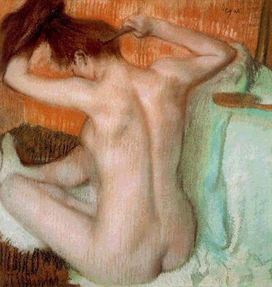 Причесывающаяся женщина, 1885 год