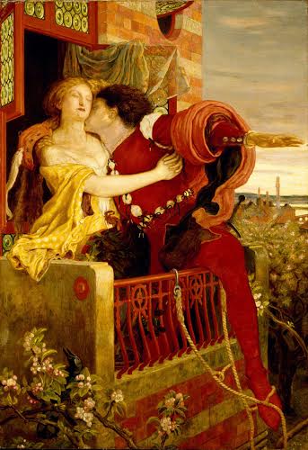 Ромео и Джульетта. Сцена на балконе. Форд Мэдокс Браун, 1870.jpg