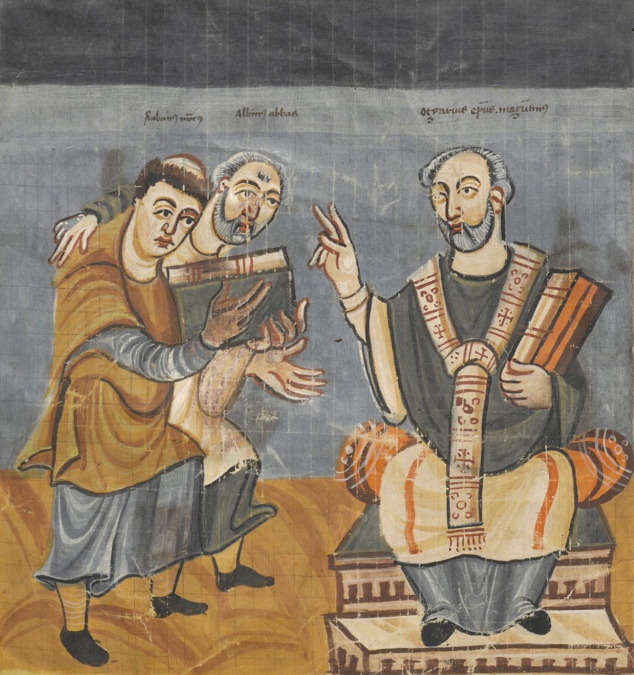 Рабан Мавр и Алкуин с архиепископом Одгаром Майнцским. (Wiki.Commons) 5.jpg