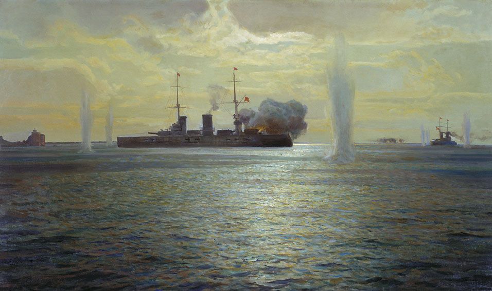 «Петропавловск» ведёт огонь по Красной горке. (pinterest.ru) 3.jpg