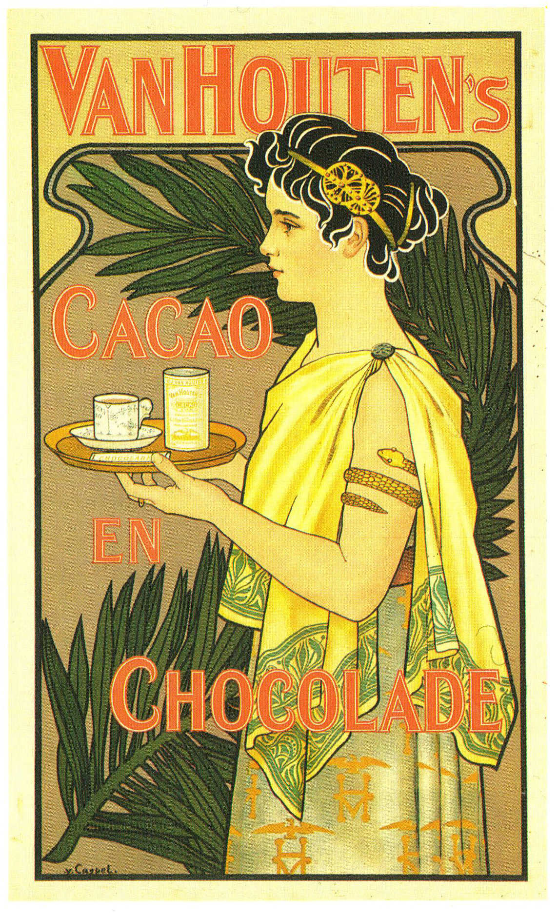 Реклама продукции компании Van Houten, 1899. <br>
