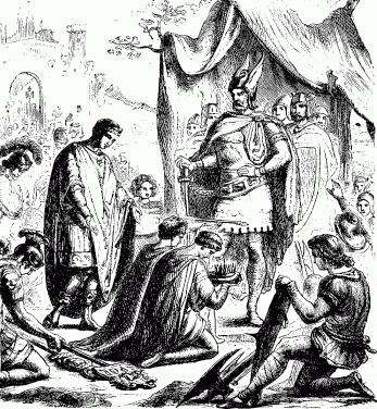 Ромул Август отрекается от престола. Иллюстрация 1880 года.png