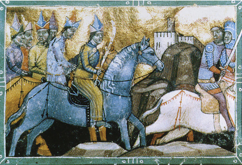 Венгерский король Бела IV бежит от&nbsp;монгольского войска. <br>