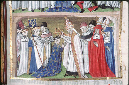 Папа Адриан I коронует Людовика как короля Аквитании.jpg