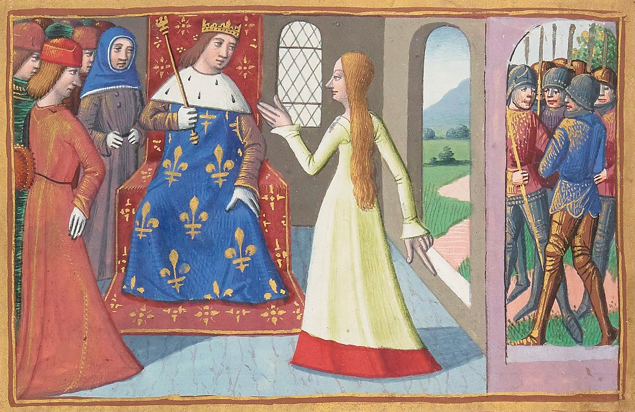 Первая встреча Жанны д’Арк и дофина Карла, миниатюра 1480-х гг. (Wikimedia Commons) фото 6.jpg