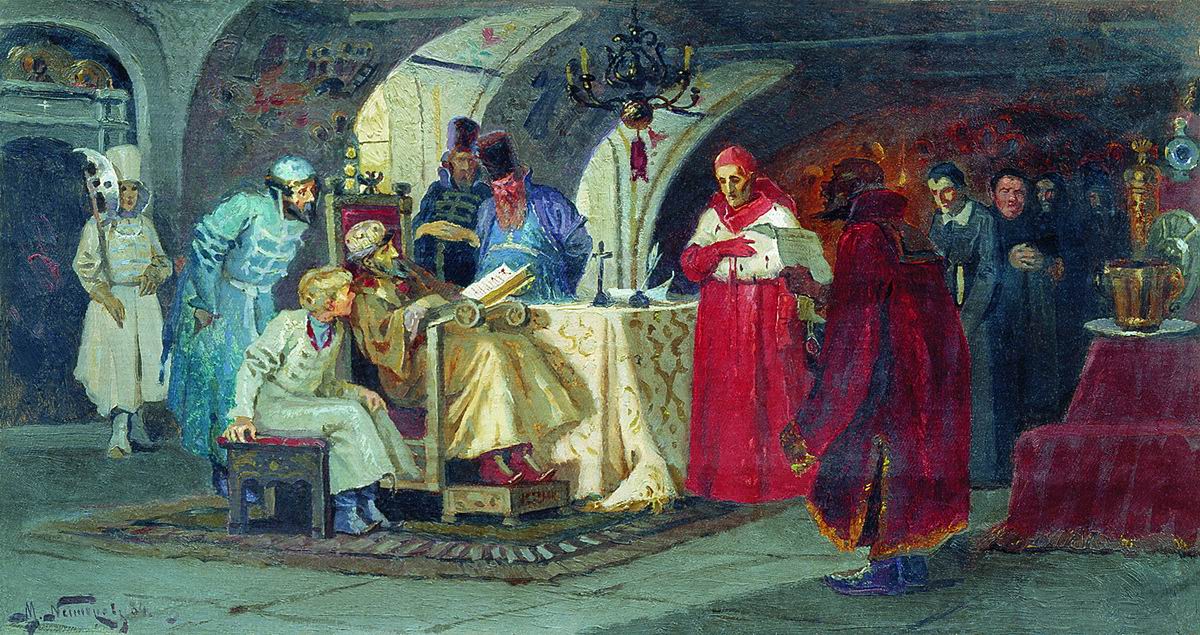 М. В. Нестеров «Папские послы у Ивана Грозного», 1884.