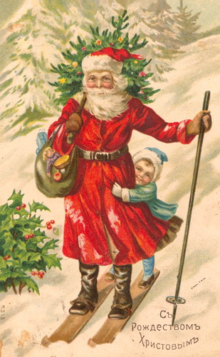 Дореволюционная рождественская открытка со святым Николаем.jpg