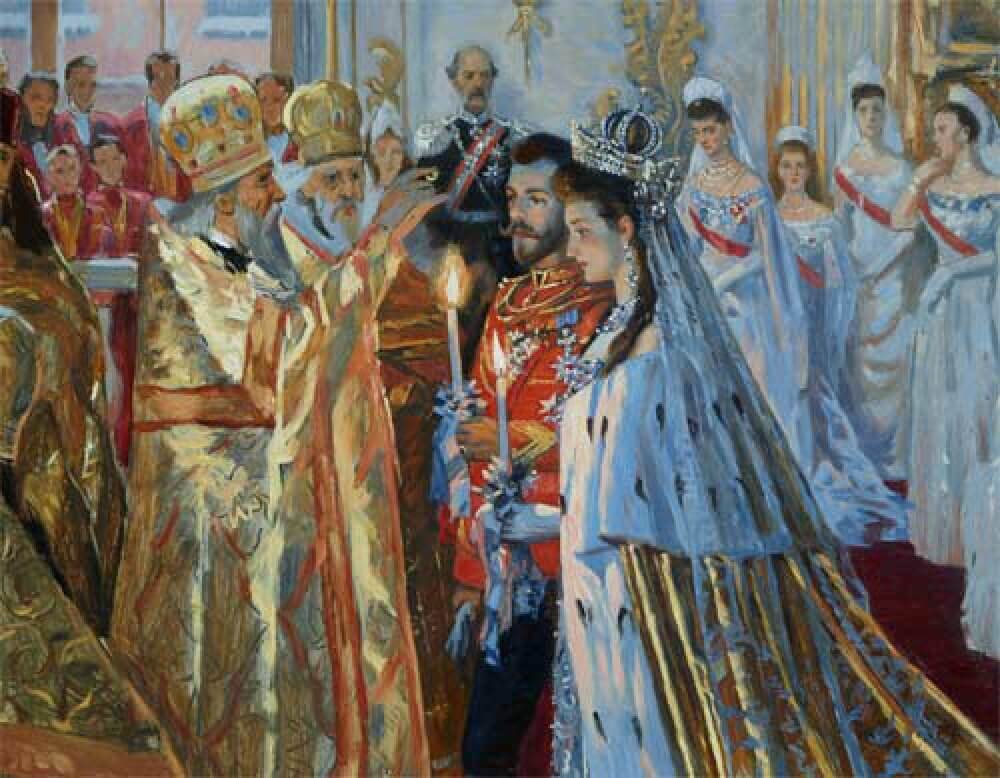 Лауриц Туксен «Венчание цесаревича Николая и Алисы Гессенской, 1895.