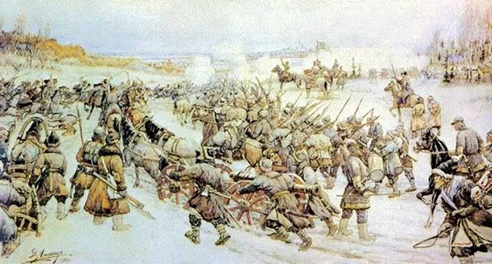 «Битва войска Болотникова с царской армией», Эрнест Лисснер.jpg «Битва войска Болотникова с царской армией», Эрнест Лисснер.jpg