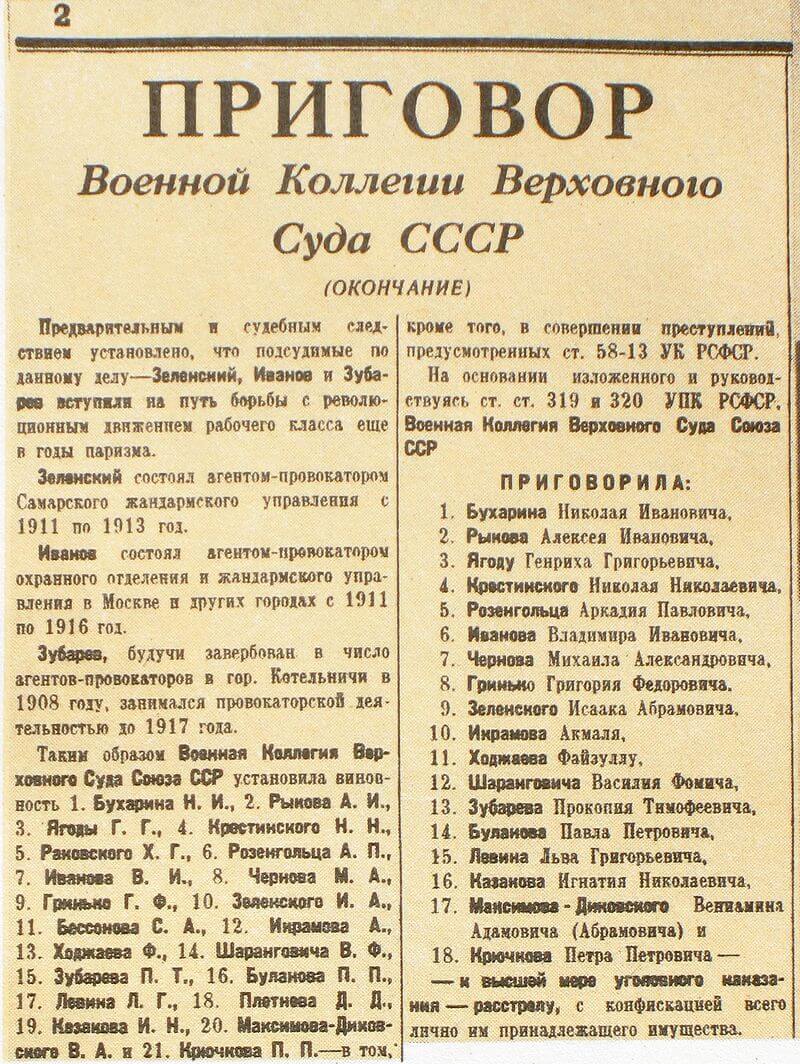 Приговор по делу Бухарина-Рыкова-Ягоды март 1938.jpg
