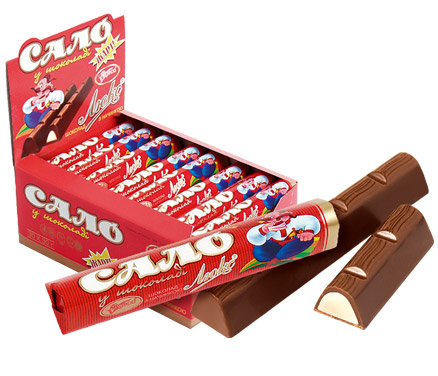 В 90-е годы в Украине были изготовлены конфеты «Сало у шоколаді».jpg