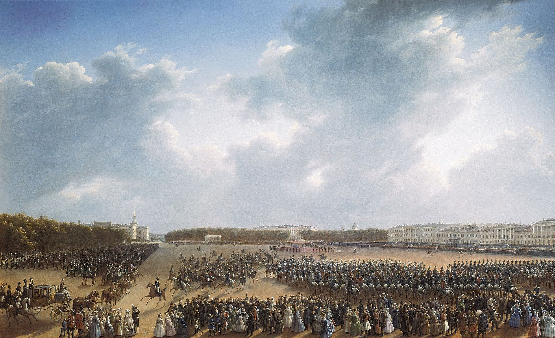 Парад на Царицыном лугу 6 октября 1831 года. Г. Г. Чернецов. .jpeg
