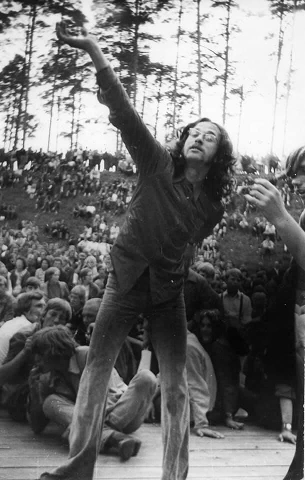 Сась Дормидонтов на рок-фестивале в&nbsp;Эльве, Эстония, 1972.