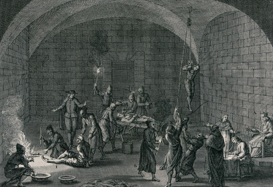 Бернард Пикар. Пыточная камера испанской инквизиции