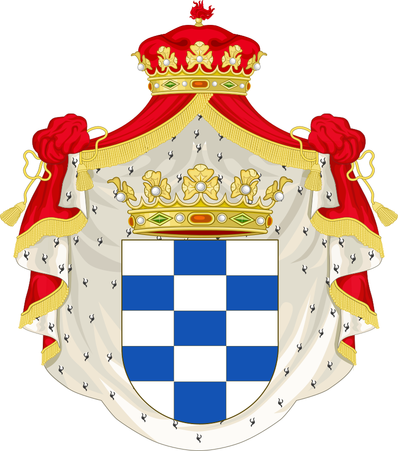 Герб Фернандо Альвареса де Толедо и Пиментель. (ru.wikipedia.org) 800px-Coat_of_arms_of_the_House_of_Alvarez_de_Toledo_duchy_of_Alba_de_Tormes_Grandee_of_Spain.svg.png