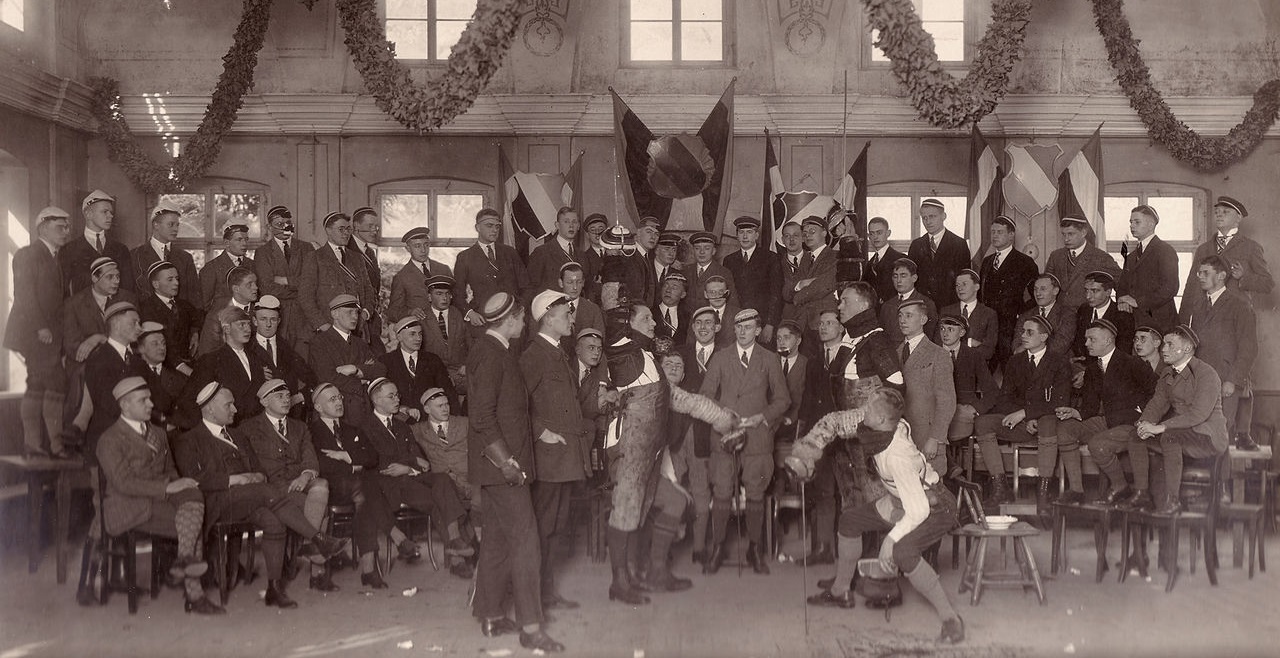 Мензура в Гейдельберге, 1925.