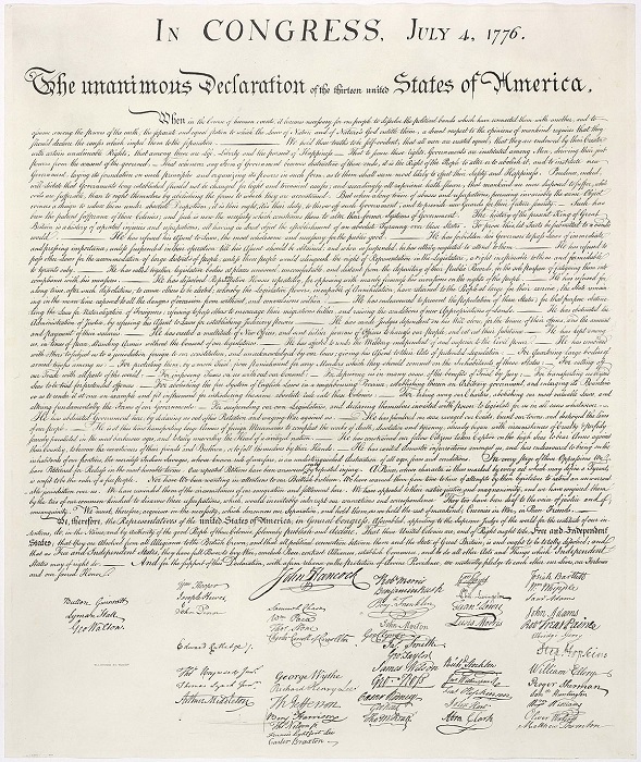 Подписание декларации независимости сша картина