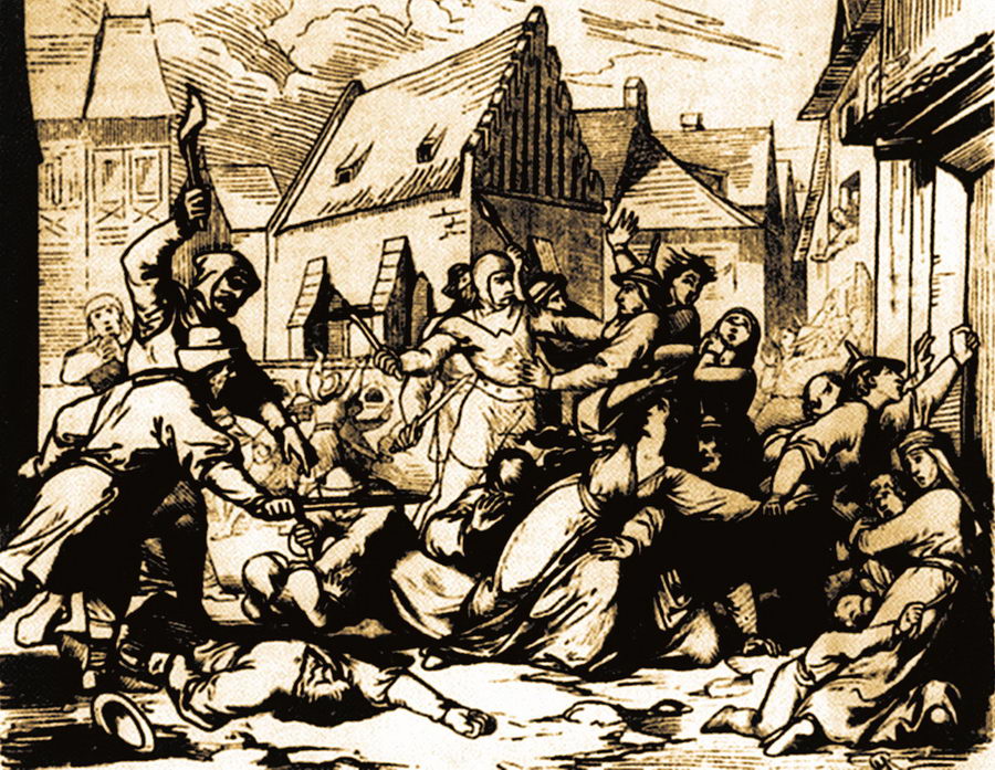 Еврейский погром в Праге в&nbsp;XIV веке.