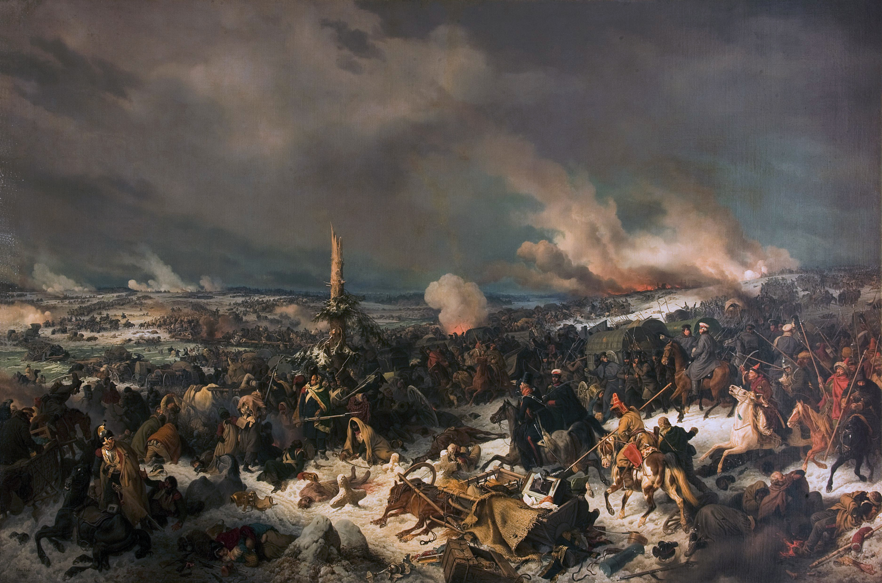 Петер фон Гесс «Переправа через Березину 17 ноября 1812 года».