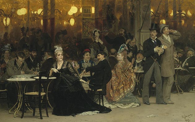 «Парижское кафе». Илья Репин, 1875 год.jpg