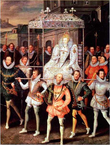 Елизавета I в паланкине во время процессии, ок. 1601.jpg