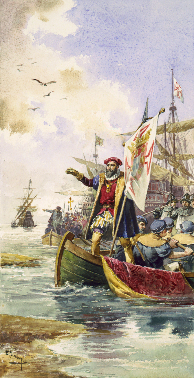 Фото 2. Васко Да Гама прибывает в Каликут 20 мая 1498 года.JPG