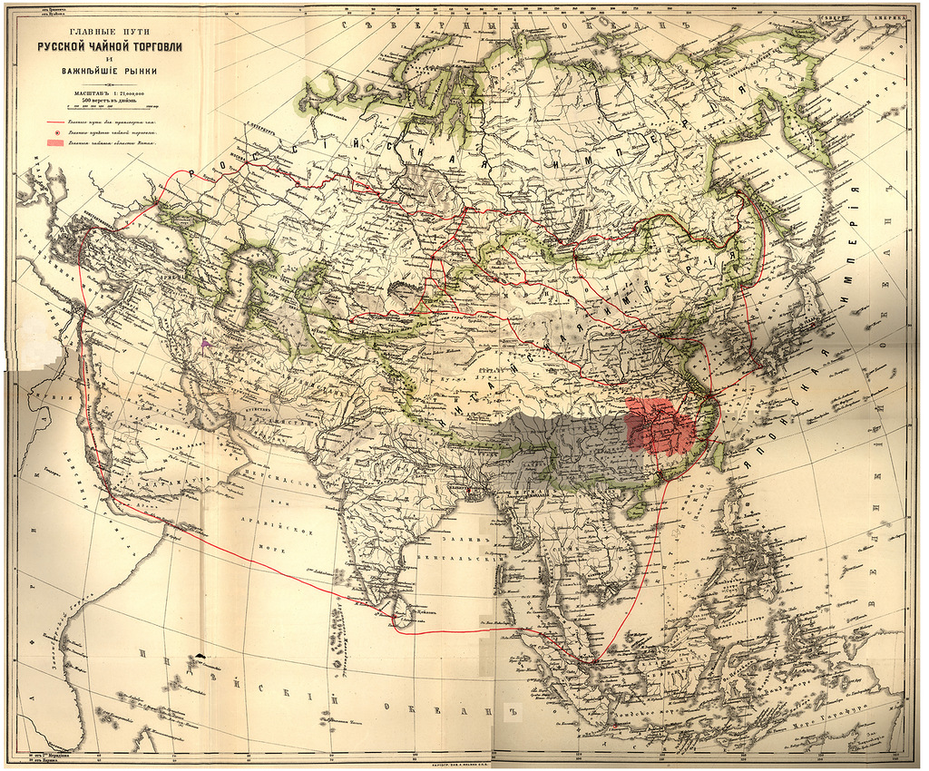 Сухопутные маршруты поставок китайского чая проходили через всю Сибирь