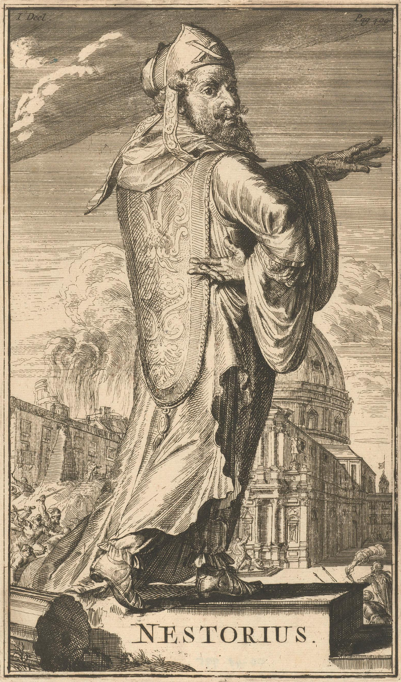 Несторий. (Изображение XVII века) Источник: wikipedia.org Пульхерия 4.png