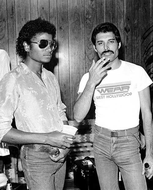 1 Michael Jackson and Freddie Mercury backstage at The Los Angeles Forum 1980.jpg