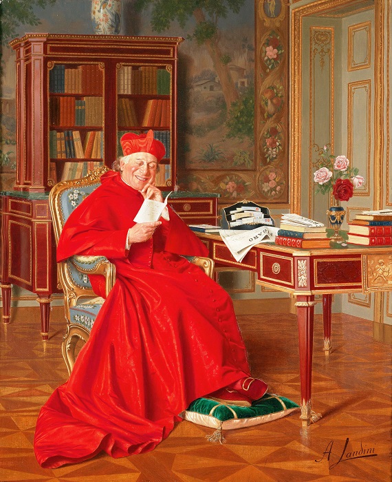 Андреа Ландини. Занимательное чтение, ок. 1935.